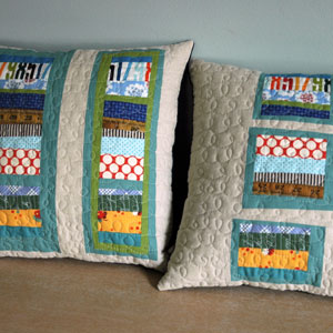 modern patchwork pillows